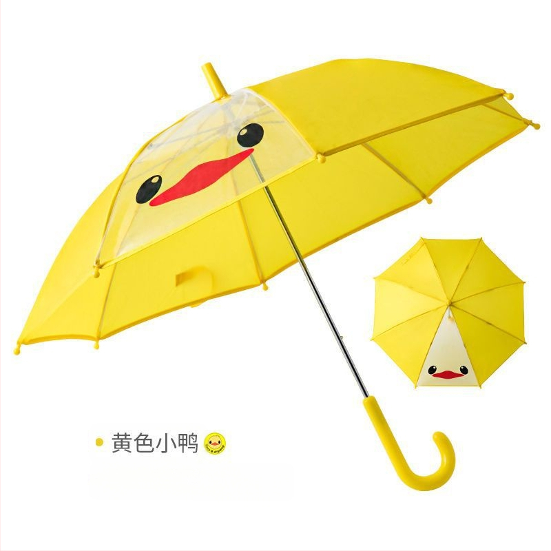 Детски дъждобран за момче, прозрачна козирка, жълто пончо с патица, удължен по цялото тяло, водоустойчив комплект за момичета с динозавърски мотиви