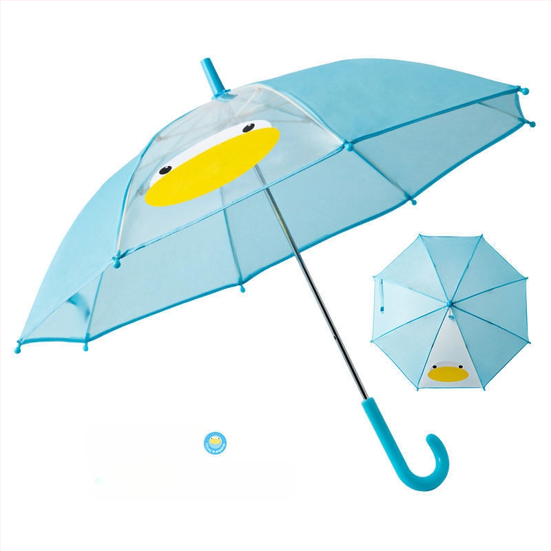 Детски дъждобран за момче, прозрачна козирка, жълто пончо с патица, удължен по цялото тяло, водоустойчив комплект за момичета с динозавърски мотиви