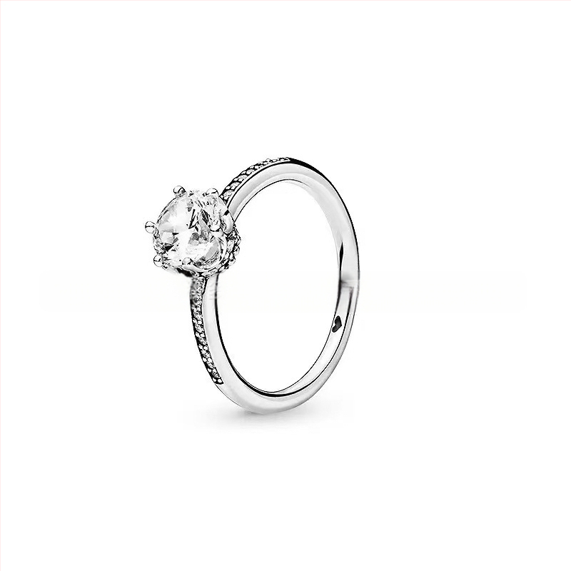 Strieborný prsteň Panjia S925 s elegantným diamantom a malým výklenkom, kreatívny luxusný darčekový predmet