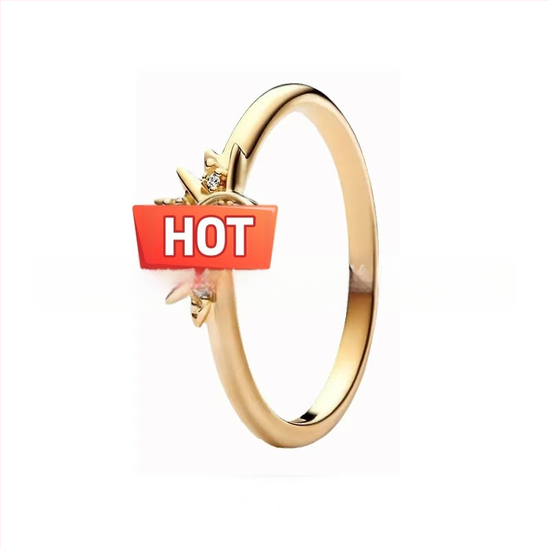 Strieborný prsteň Panjia S925 s elegantným diamantom a malým výklenkom, kreatívny luxusný darčekový predmet