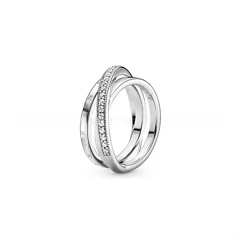 Strieborný prsteň Panjia S925 s elegantným diamantom a malým výklenkom, kreatívny luxusný darčekový predmet