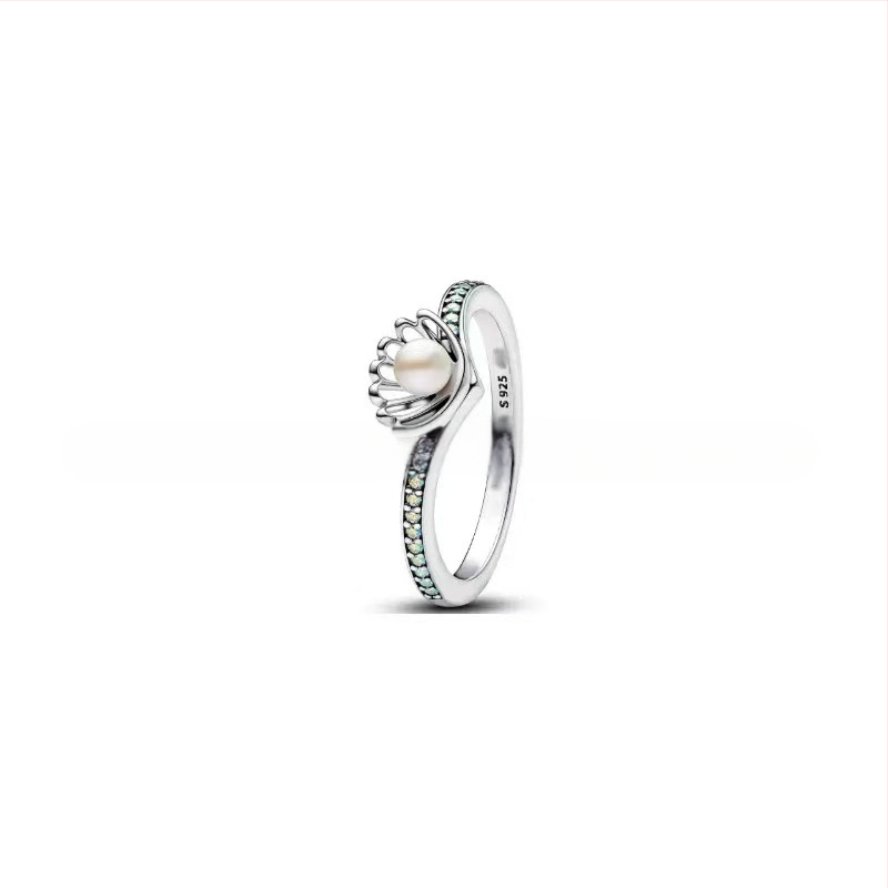 Strieborný prsteň Panjia S925 s elegantným diamantom a malým výklenkom, kreatívny luxusný darčekový predmet