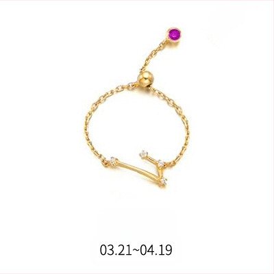 Dámsky strieborný prsteň s 925 v kórejskom štýle, módny, s diamantmi vsadenými, dvanástimi súhvezdiami, elegantný prsteň s svetelnými korálkami, ukazovák, dámsky prsteň J4963