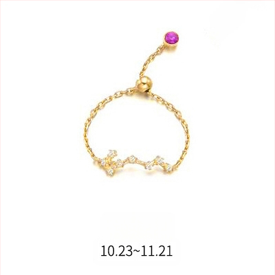 Dámsky strieborný prsteň s 925 v kórejskom štýle, módny, s diamantmi vsadenými, dvanástimi súhvezdiami, elegantný prsteň s svetelnými korálkami, ukazovák, dámsky prsteň J4963