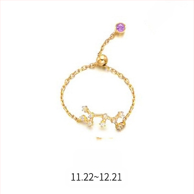 Dámsky strieborný prsteň s 925 v kórejskom štýle, módny, s diamantmi vsadenými, dvanástimi súhvezdiami, elegantný prsteň s svetelnými korálkami, ukazovák, dámsky prsteň J4963