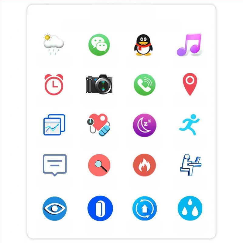 Moderna viedā aproce, sporta soļu skaitītājs, pielāgots fona attēls, modinātājs, sinhronizēti laika apstākļi, studentu pulkstenis, universāls viedtālruņiem