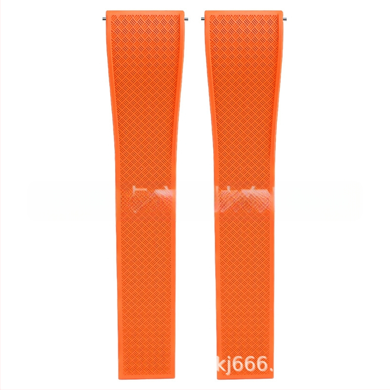 Fluoru gumijas ātrās atbrīvošanas pulksteņa siksniņa ir piemērota Omega Seiko Xitiecheng dubultspiedes tauriņa sprādzes 20/22 mm pulksteņu aksesuāriem.