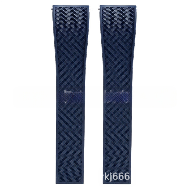 Fluoru gumijas ātrās atbrīvošanas pulksteņa siksniņa ir piemērota Omega Seiko Xitiecheng dubultspiedes tauriņa sprādzes 20/22 mm pulksteņu aksesuāriem.