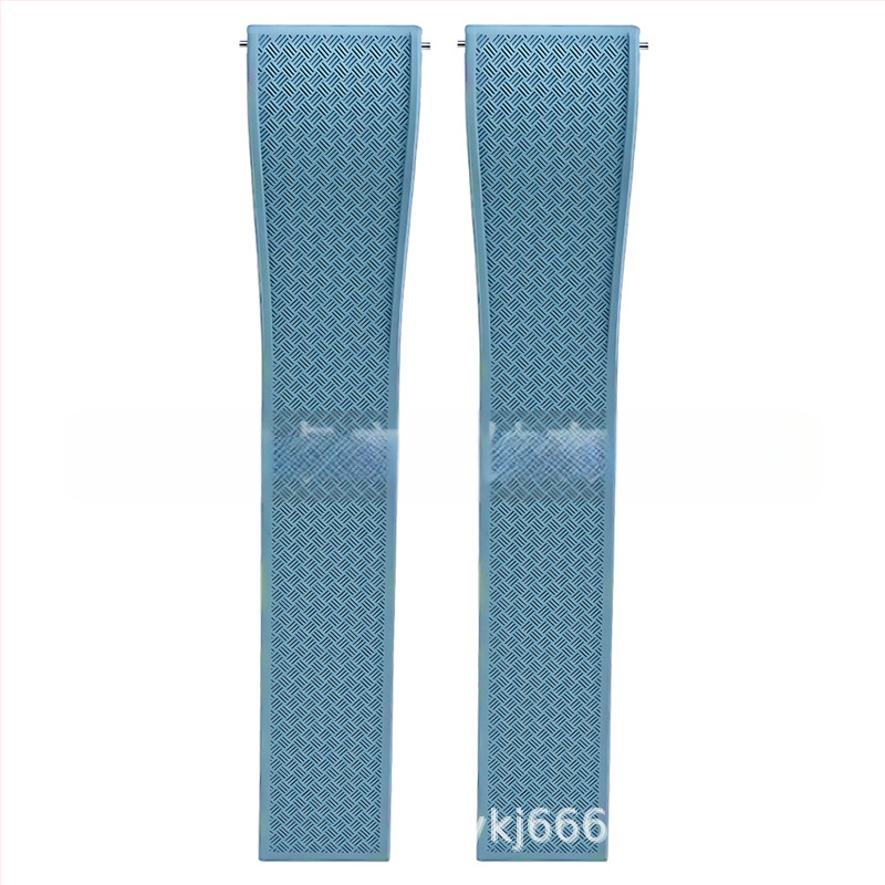 Fluoru gumijas ātrās atbrīvošanas pulksteņa siksniņa ir piemērota Omega Seiko Xitiecheng dubultspiedes tauriņa sprādzes 20/22 mm pulksteņu aksesuāriem.