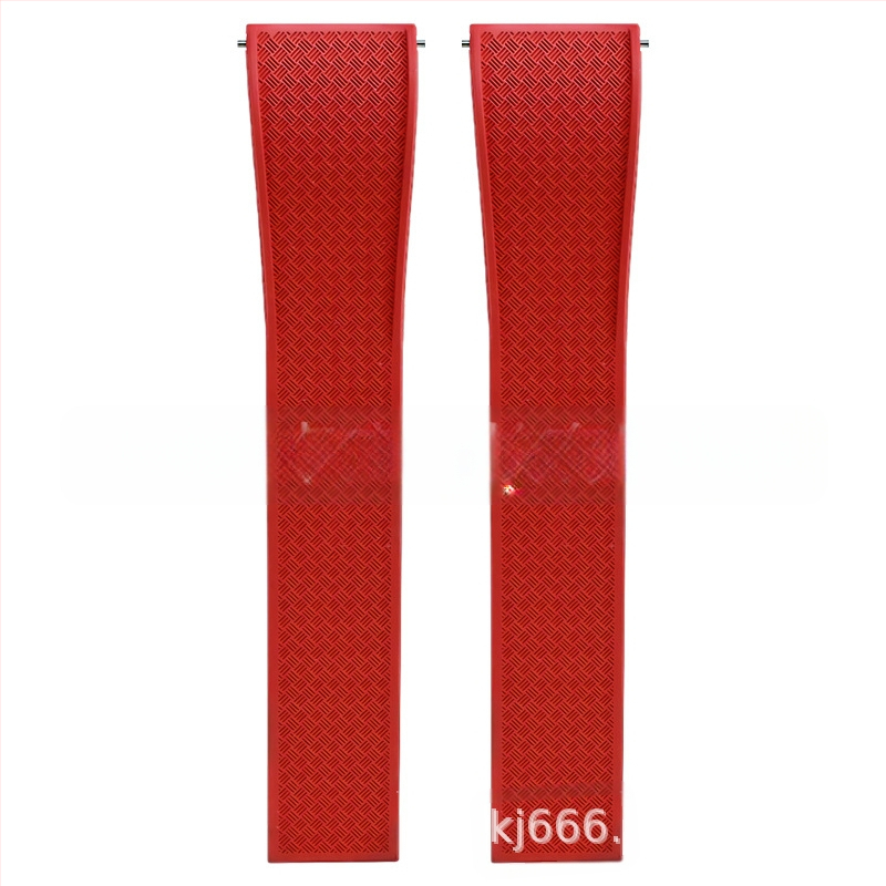 Fluoru gumijas ātrās atbrīvošanas pulksteņa siksniņa ir piemērota Omega Seiko Xitiecheng dubultspiedes tauriņa sprādzes 20/22 mm pulksteņu aksesuāriem.