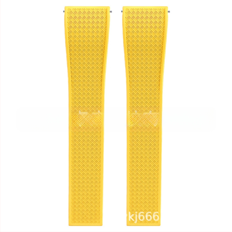 Fluoru gumijas ātrās atbrīvošanas pulksteņa siksniņa ir piemērota Omega Seiko Xitiecheng dubultspiedes tauriņa sprādzes 20/22 mm pulksteņu aksesuāriem.