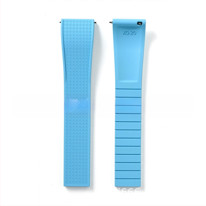 Fluoru gumijas ātrās atbrīvošanas pulksteņa siksniņa ir piemērota Omega Seiko Xitiecheng dubultspiedes tauriņa sprādzes 20/22 mm pulksteņu aksesuāriem.