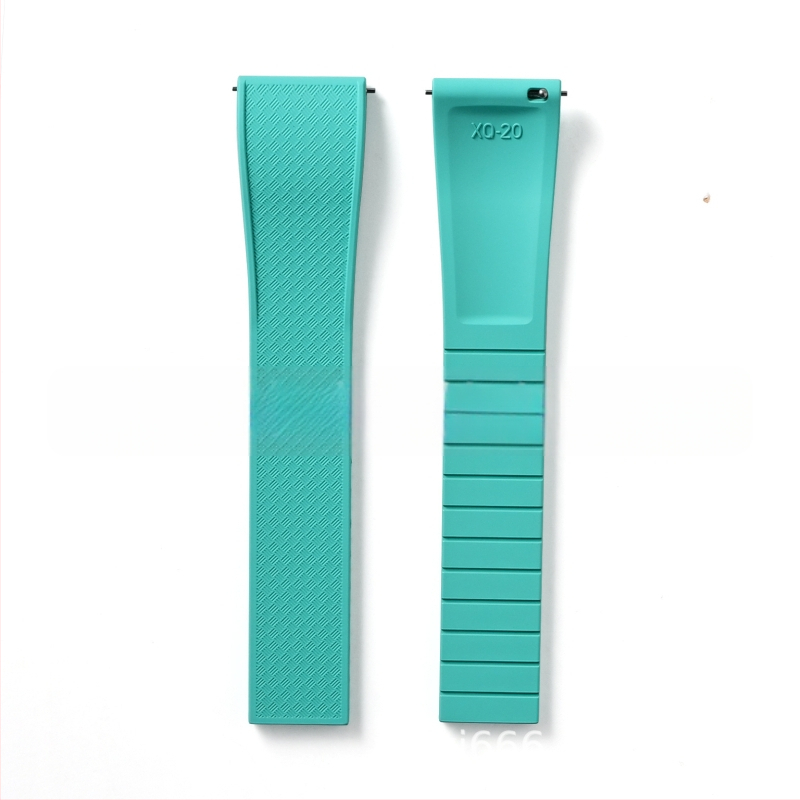 Fluoru gumijas ātrās atbrīvošanas pulksteņa siksniņa ir piemērota Omega Seiko Xitiecheng dubultspiedes tauriņa sprādzes 20/22 mm pulksteņu aksesuāriem.