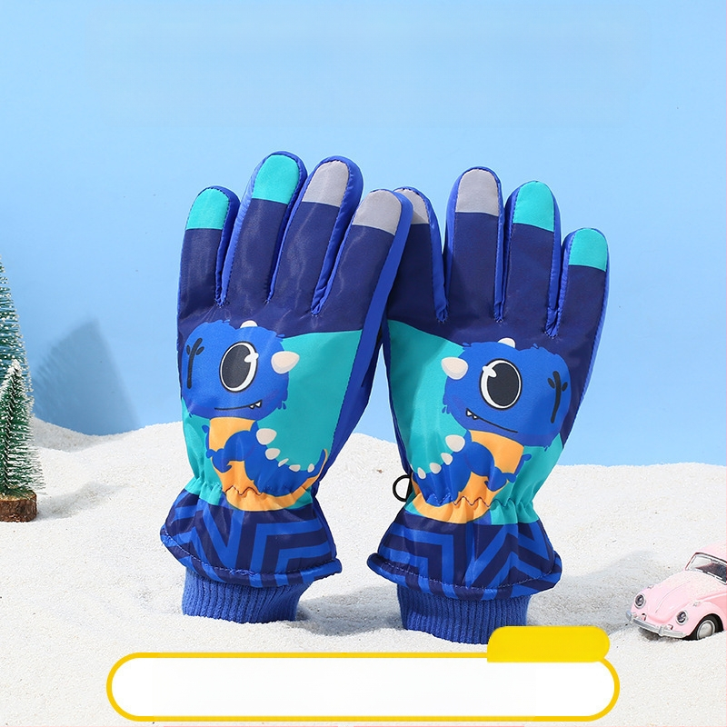 Laste suusakindad Laste soojad lumemängukindad Veekindlad talvebeebipoisid ja -tüdrukud Sametist paksendatud õpilaste jalgrattasõidukindad