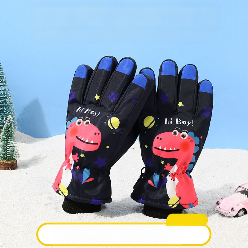 Laste suusakindad Laste soojad lumemängukindad Veekindlad talvebeebipoisid ja -tüdrukud Sametist paksendatud õpilaste jalgrattasõidukindad