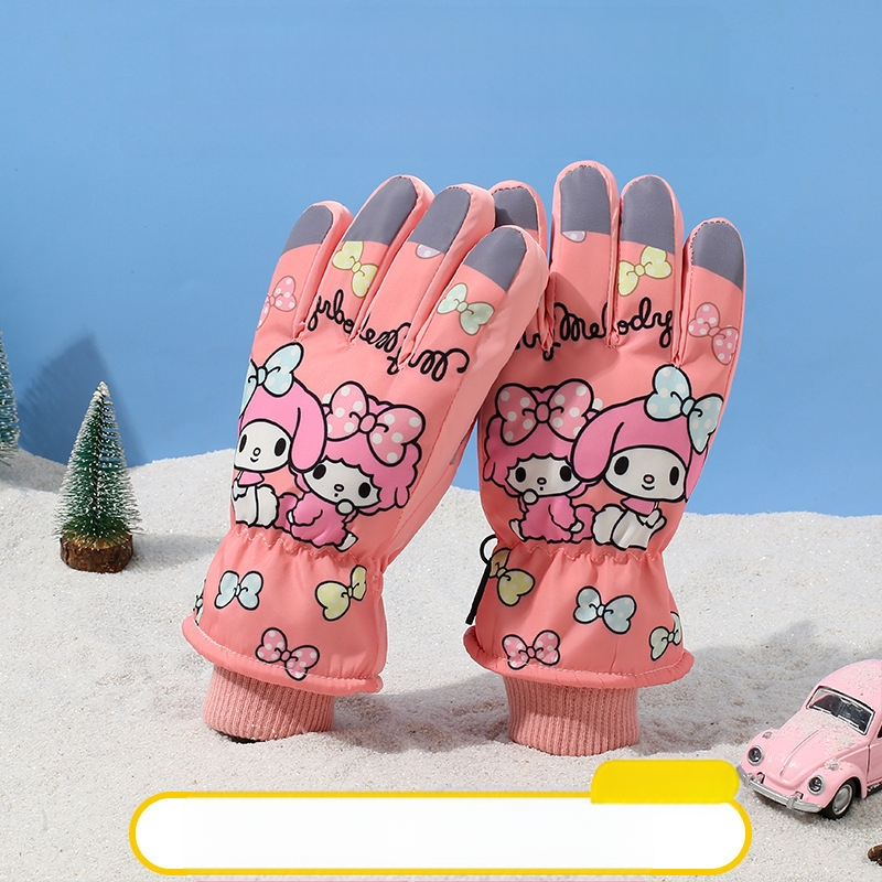 Laste suusakindad Laste soojad lumemängukindad Veekindlad talvebeebipoisid ja -tüdrukud Sametist paksendatud õpilaste jalgrattasõidukindad