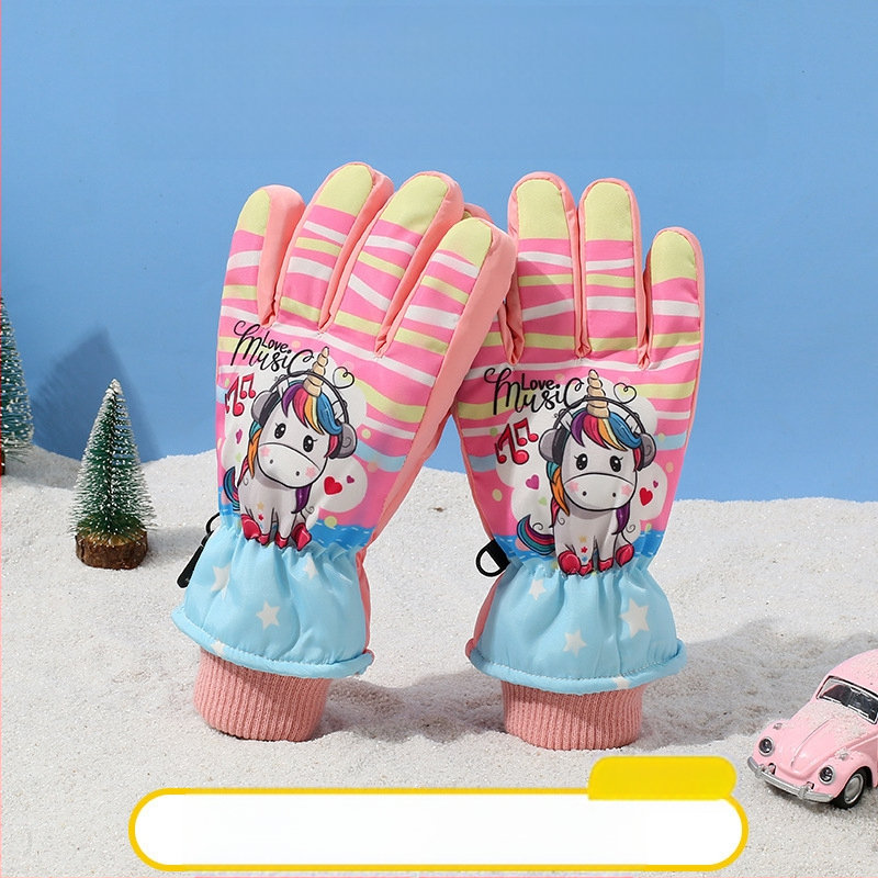 Laste suusakindad Laste soojad lumemängukindad Veekindlad talvebeebipoisid ja -tüdrukud Sametist paksendatud õpilaste jalgrattasõidukindad