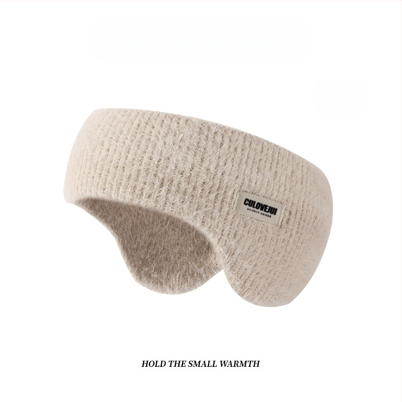 Naujos žieminės šiltos vilnonės megztos ausinės. Lauko dviračių ausinės, atsparios vėjui, šalčiui ir neužšąlančioms medžiagoms. Universalios ausinės su vilnos pamušalu.