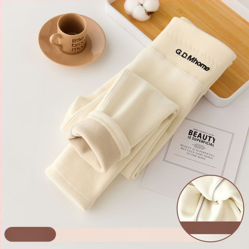 Tüdrukute fliisvoodriga retuusid, paksendatud sügis- ja talveriided, valged, ühes tükis sametist soojad talvepüksid, mustad, laste soojad püksid