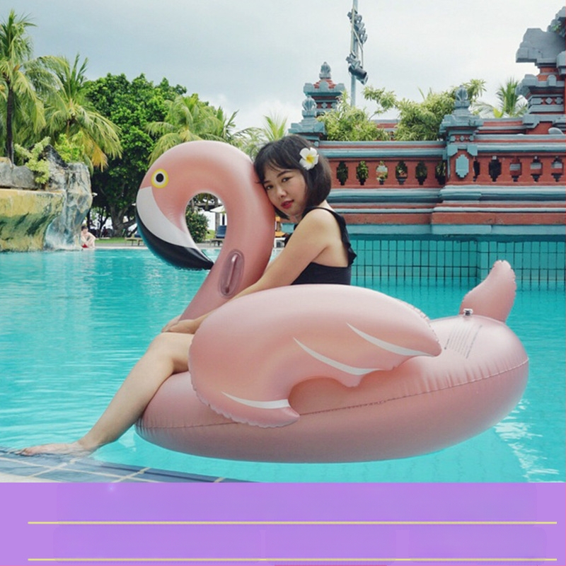 Prillid Suur Kollane Part Suvine Puhkus Ujuv Vee Täispuhutav Ujumisrõnga Kinnitus Paksendatud Part Välis Rafting Ujuvvoodi