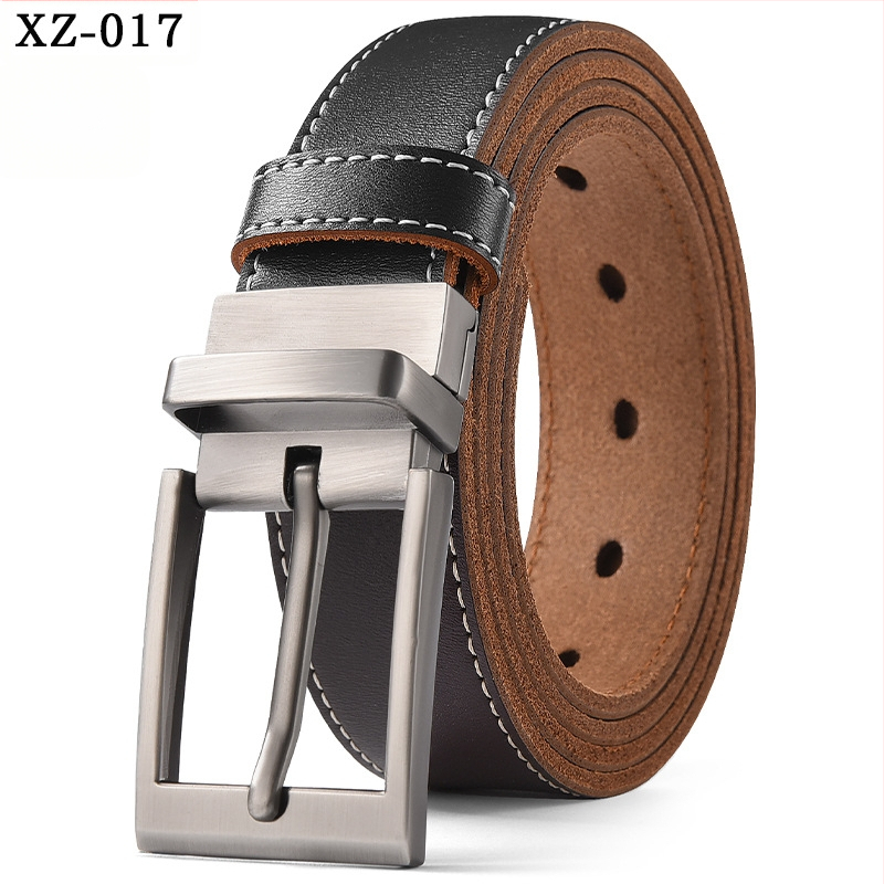 Vyriškas laisvalaikio stiliaus diržas su sagtimi iš karvės odos, universalus, natūralios odos diržas, eksportuojamas iš užsienio gamyklos.