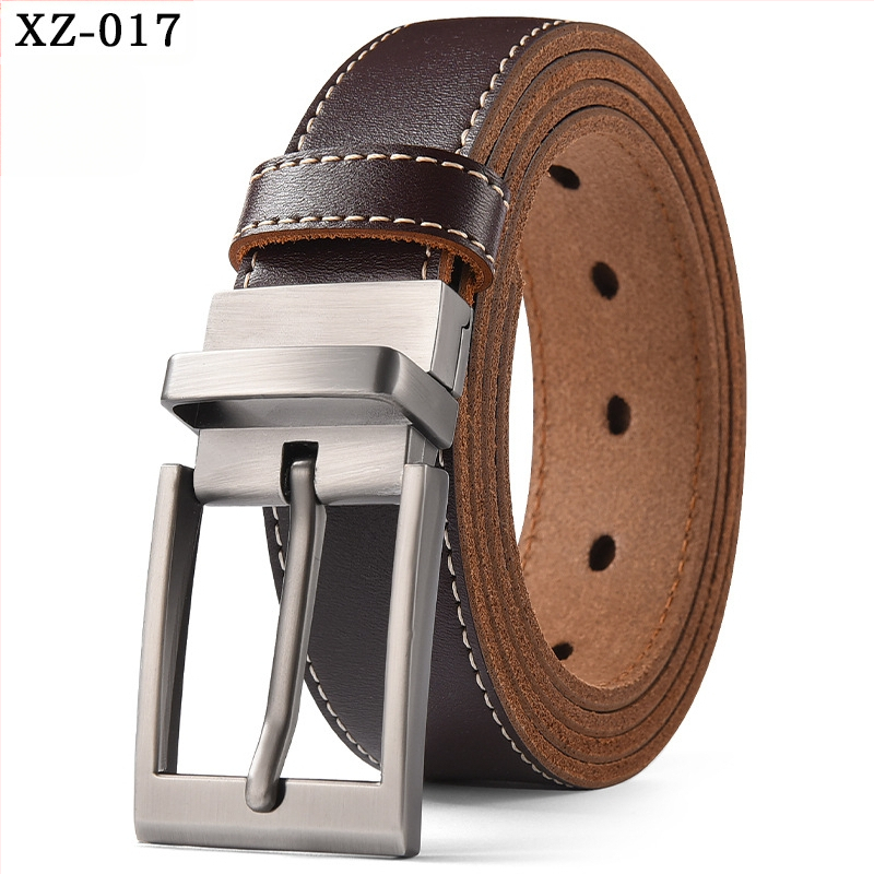 Vyriškas laisvalaikio stiliaus diržas su sagtimi iš karvės odos, universalus, natūralios odos diržas, eksportuojamas iš užsienio gamyklos.