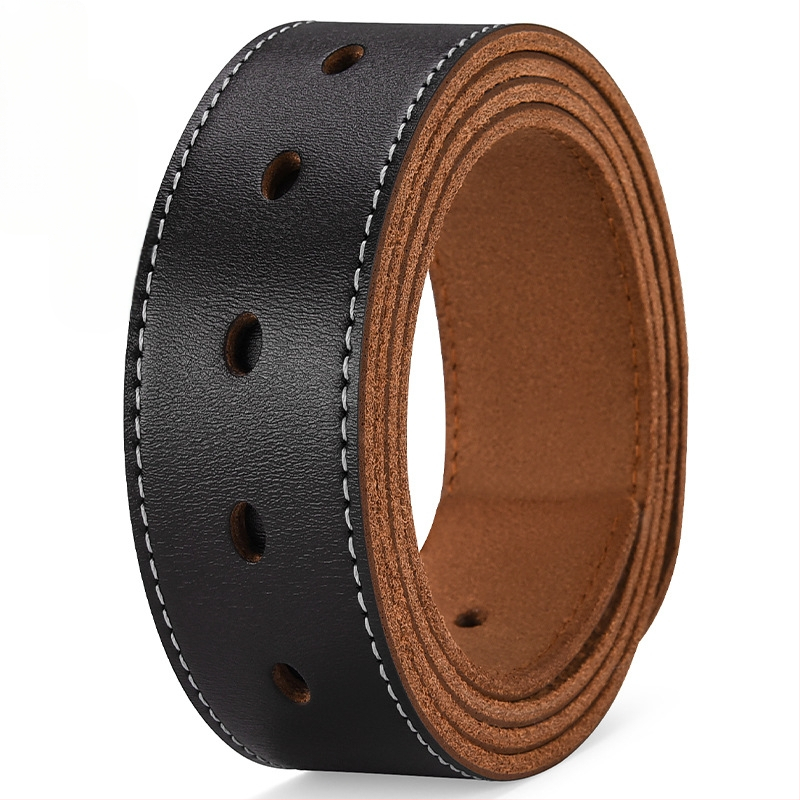 Vyriškas laisvalaikio stiliaus diržas su sagtimi iš karvės odos, universalus, natūralios odos diržas, eksportuojamas iš užsienio gamyklos.