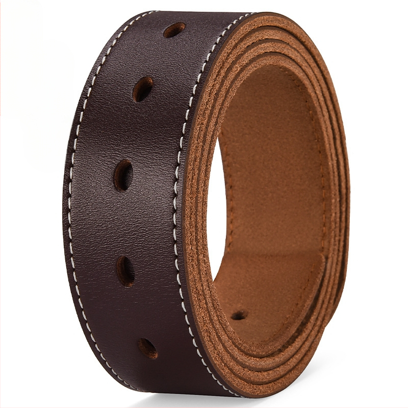 Vyriškas laisvalaikio stiliaus diržas su sagtimi iš karvės odos, universalus, natūralios odos diržas, eksportuojamas iš užsienio gamyklos.