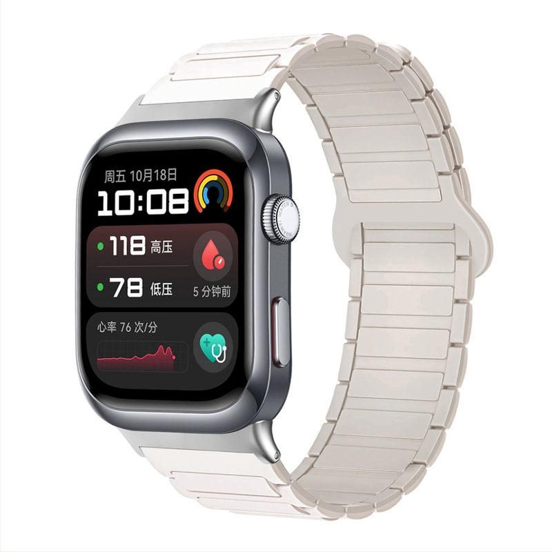 Sobib Huawei Watch D2 kellale, silikoonmagnetilise kolmeosalise rihmaga, vabaaja spordikäepael, tehases laos.