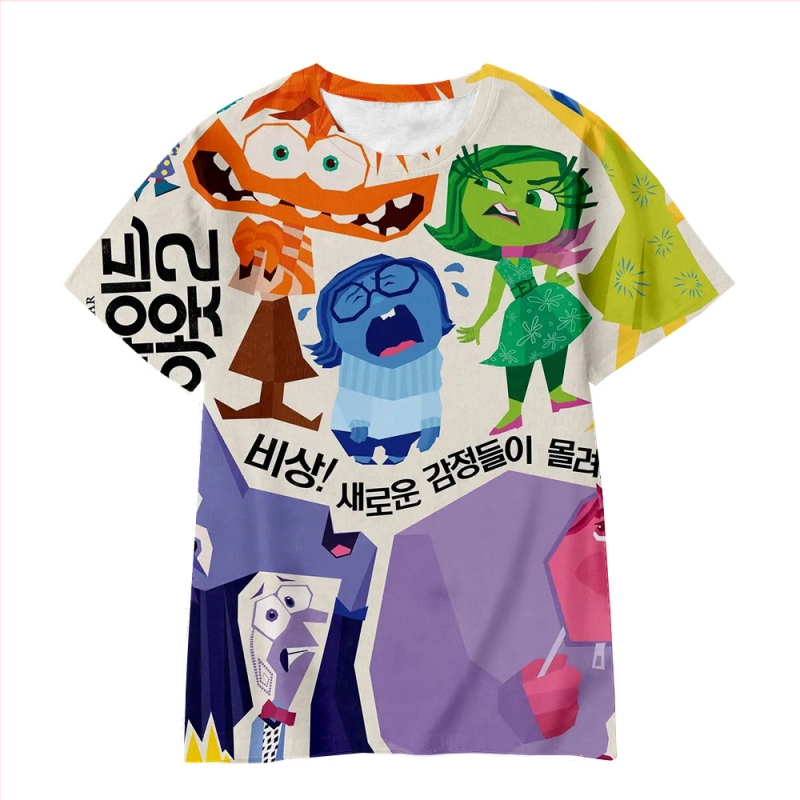 Jauniešu īso piedurkņu prāta slepenā dienesta komandas Inside Out2 sērijas pārdošanai 3D digitālā drukāšana ārpus atpūtas elpojošs