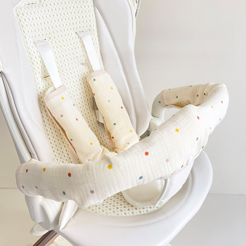 Bērnu ratiņu siekalu dvielis, trīsdaļīgs ratiņu cimds, kokvilnas marles siksna, siekalu dvielis ratiņu pretkodienu plecu spilventiņš