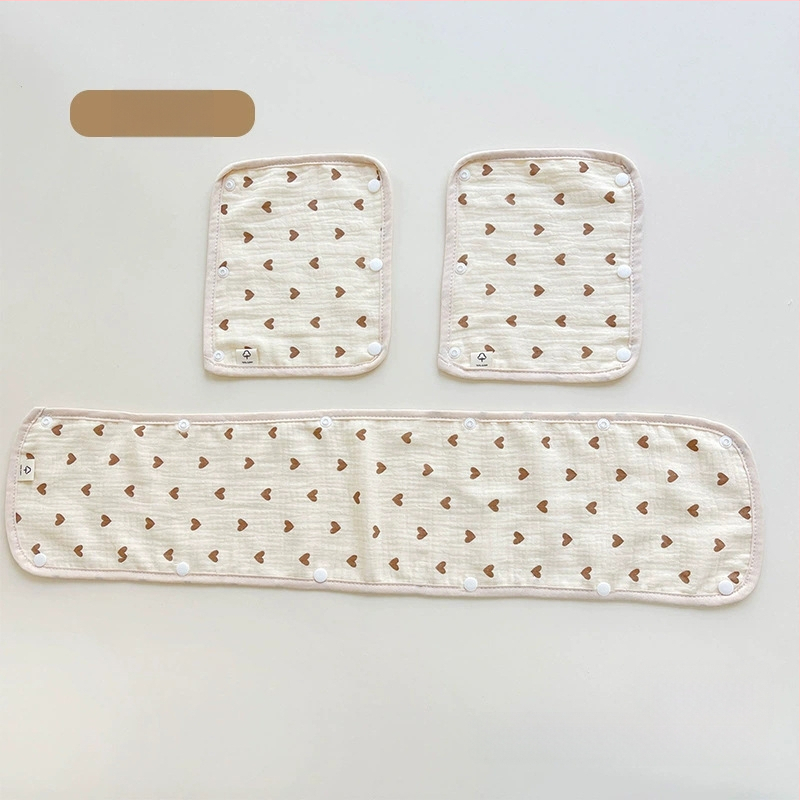 Bērnu ratiņu siekalu dvielis, trīsdaļīgs ratiņu cimds, kokvilnas marles siksna, siekalu dvielis ratiņu pretkodienu plecu spilventiņš