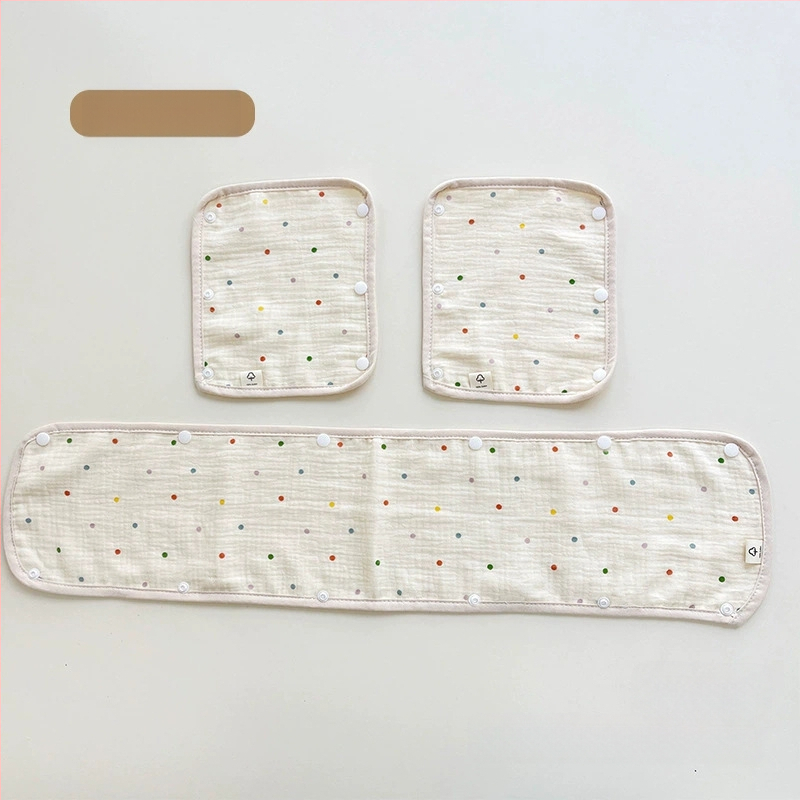 Bērnu ratiņu siekalu dvielis, trīsdaļīgs ratiņu cimds, kokvilnas marles siksna, siekalu dvielis ratiņu pretkodienu plecu spilventiņš