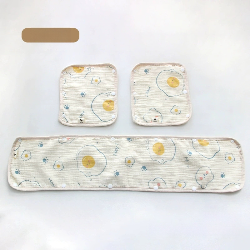 Bērnu ratiņu siekalu dvielis, trīsdaļīgs ratiņu cimds, kokvilnas marles siksna, siekalu dvielis ratiņu pretkodienu plecu spilventiņš