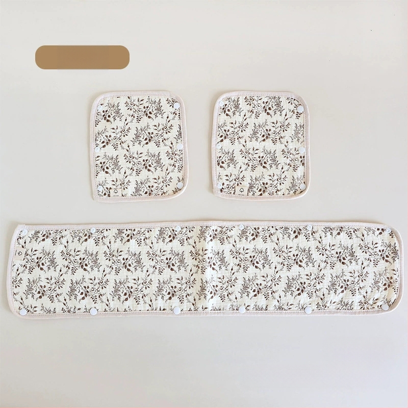 Bērnu ratiņu siekalu dvielis, trīsdaļīgs ratiņu cimds, kokvilnas marles siksna, siekalu dvielis ratiņu pretkodienu plecu spilventiņš