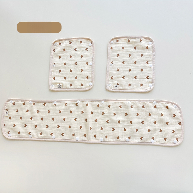 Bērnu ratiņu siekalu dvielis, trīsdaļīgs ratiņu cimds, kokvilnas marles siksna, siekalu dvielis ratiņu pretkodienu plecu spilventiņš