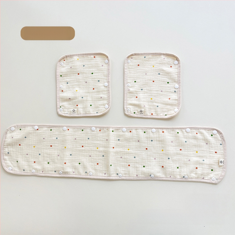 Bērnu ratiņu siekalu dvielis, trīsdaļīgs ratiņu cimds, kokvilnas marles siksna, siekalu dvielis ratiņu pretkodienu plecu spilventiņš