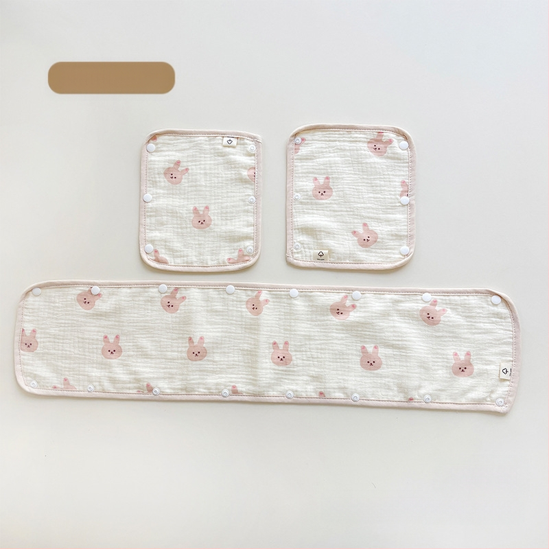 Bērnu ratiņu siekalu dvielis, trīsdaļīgs ratiņu cimds, kokvilnas marles siksna, siekalu dvielis ratiņu pretkodienu plecu spilventiņš