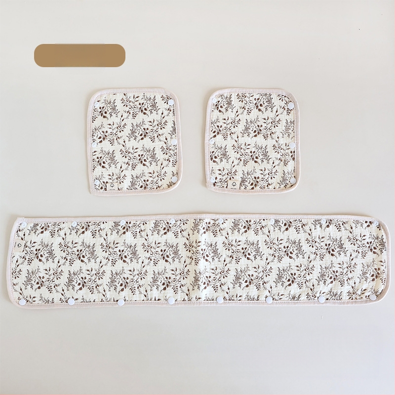 Bērnu ratiņu siekalu dvielis, trīsdaļīgs ratiņu cimds, kokvilnas marles siksna, siekalu dvielis ratiņu pretkodienu plecu spilventiņš