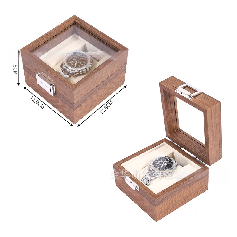 Didmeninė medinių laikrodžių laikymo dėžutė, juodo riešuto spalvos medinių kolekcijų laikrodžių papuošalų, akinių daugiafunkcinė dėžutė