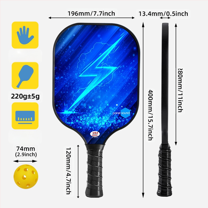 Костюм за ракета от фибростъкло Peak, директен, лек, за пикбол