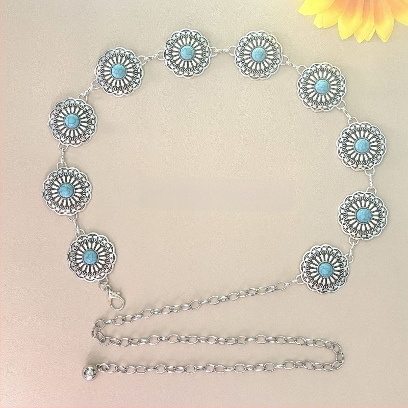 Μοντέρνα ρετρό μεταλλική αλυσίδα μέσης για γυναίκες, διακοσμητικό αξεσουάρ υψηλής ποιότητας για φούστες, ευέλικτο σχοινί μέσης πεταλούδας, ζώνη ευρωπαϊκής και αμερικανικής καταγωγής σε εθνικό στιλ