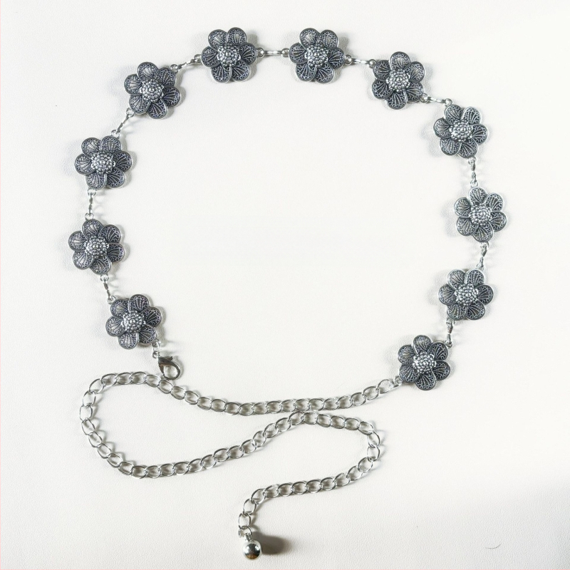 Μοντέρνα ρετρό μεταλλική αλυσίδα μέσης για γυναίκες, διακοσμητικό αξεσουάρ υψηλής ποιότητας για φούστες, ευέλικτο σχοινί μέσης πεταλούδας, ζώνη ευρωπαϊκής και αμερικανικής καταγωγής σε εθνικό στιλ