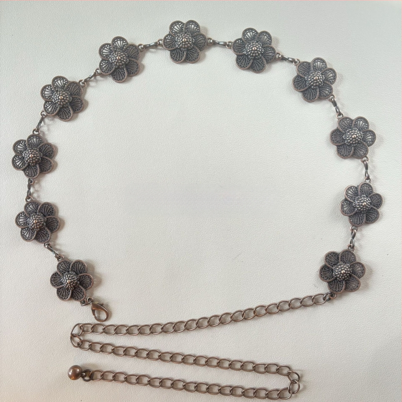 Modes retro metāla vidukļa ķēde sievietēm, augstas klases dekoratīvs aksesuārs svārkiem, daudzpusīga tauriņa vidukļa virve, etniskā stila Eiropas un Amerikas josta