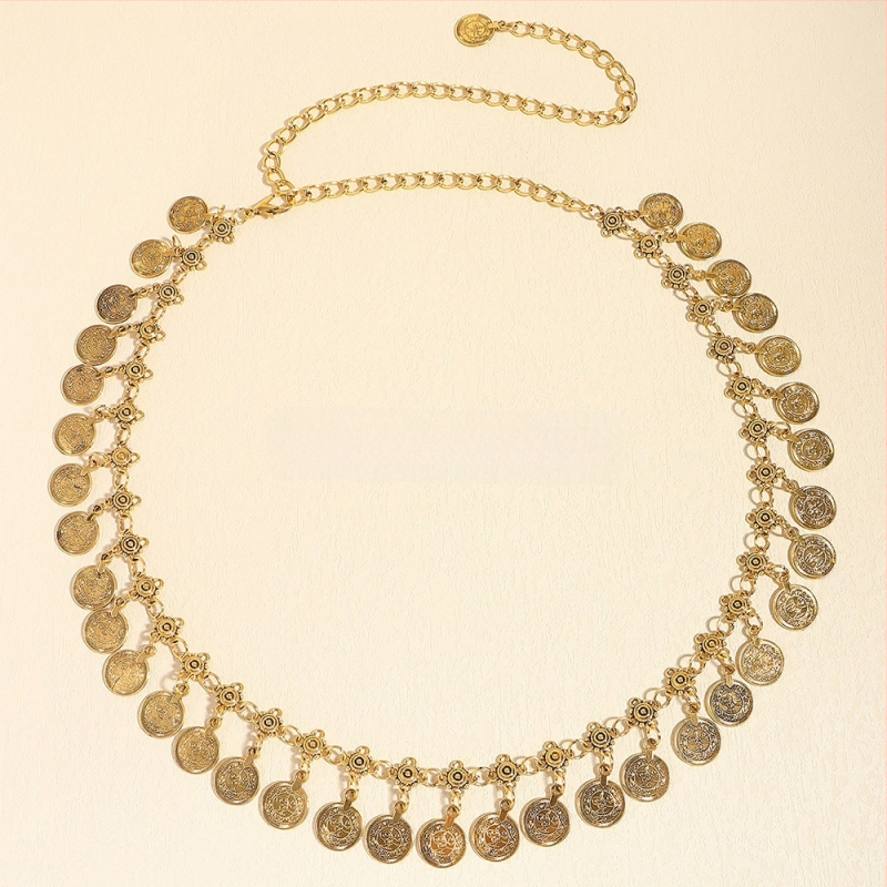 Modes retro metāla vidukļa ķēde sievietēm, augstas klases dekoratīvs aksesuārs svārkiem, daudzpusīga tauriņa vidukļa virve, etniskā stila Eiropas un Amerikas josta