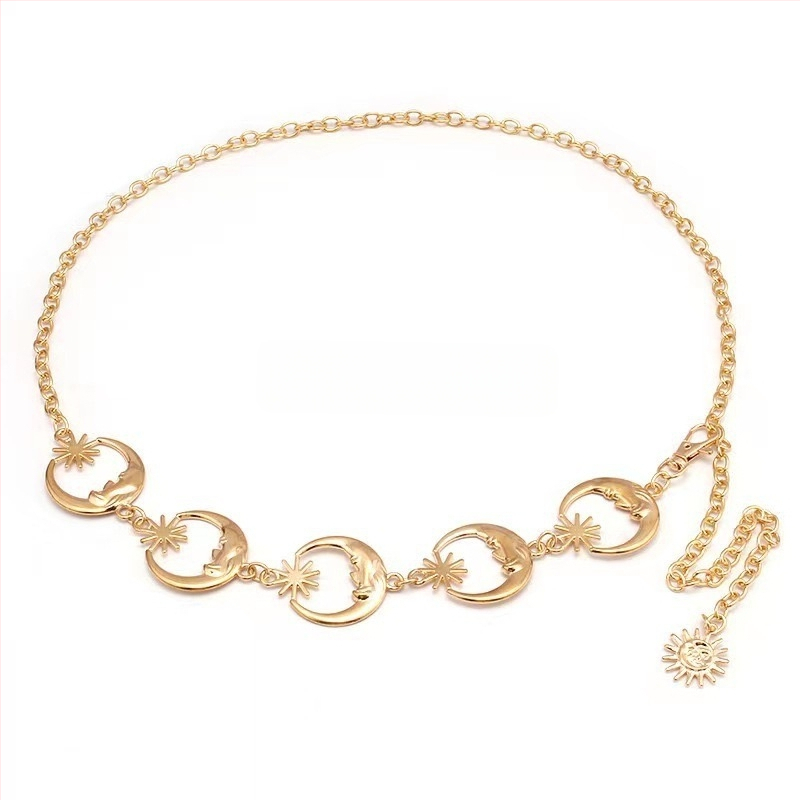 Μοντέρνα ρετρό μεταλλική αλυσίδα μέσης για γυναίκες, διακοσμητικό αξεσουάρ υψηλής ποιότητας για φούστες, ευέλικτο σχοινί μέσης πεταλούδας, ζώνη ευρωπαϊκής και αμερικανικής καταγωγής σε εθνικό στιλ