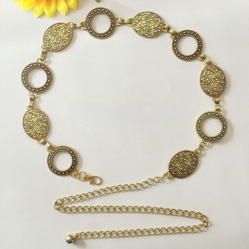 Modes retro metāla vidukļa ķēde sievietēm, augstas klases dekoratīvs aksesuārs svārkiem, daudzpusīga tauriņa vidukļa virve, etniskā stila Eiropas un Amerikas josta