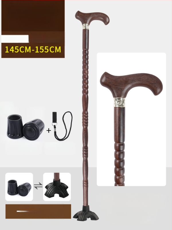 Патерици за възрастни хора, Неплъзгащи се, Леки, от масивна дървесина, Патерици против падане за възрастни хора, Специални четирикраки патерици с електрическо подпомагане за жени