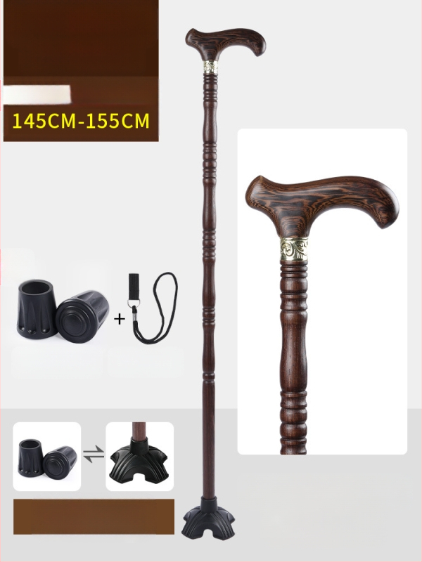 Патерици за възрастни хора, Неплъзгащи се, Леки, от масивна дървесина, Патерици против падане за възрастни хора, Специални четирикраки патерици с електрическо подпомагане за жени