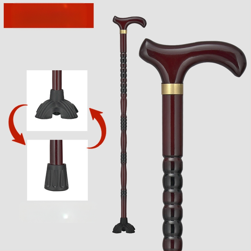 Патерици за възрастни хора, Неплъзгащи се, Леки, от масивна дървесина, Патерици против падане за възрастни хора, Специални четирикраки патерици с електрическо подпомагане за жени